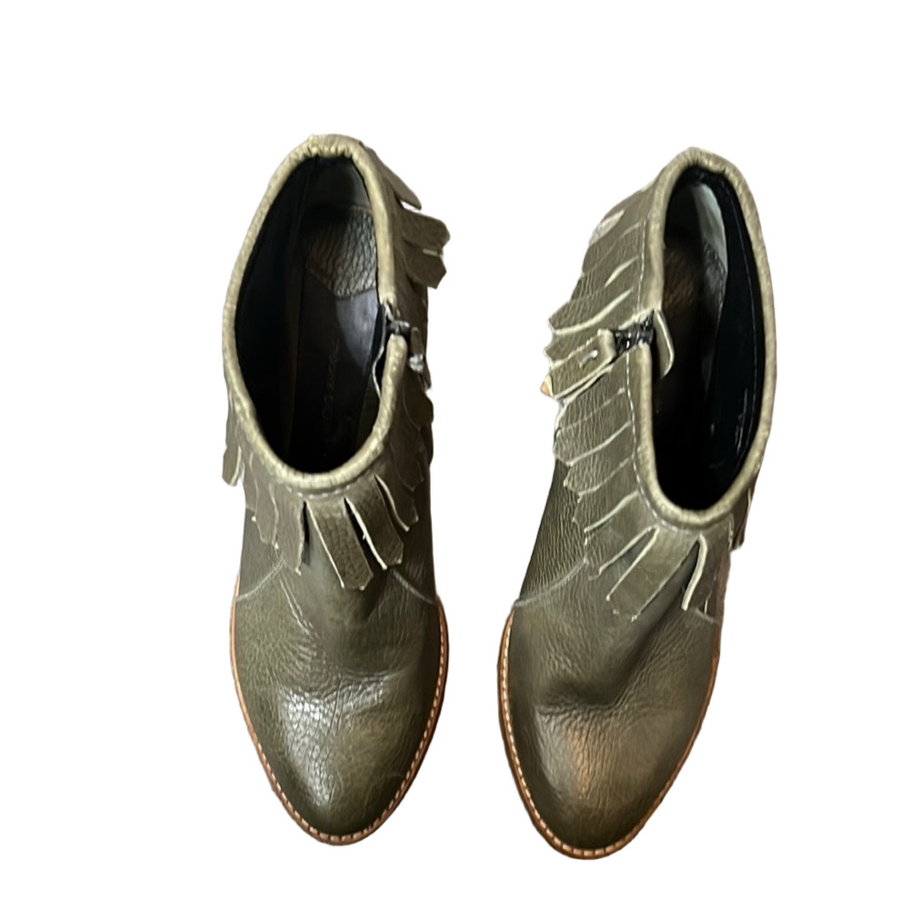 Derek Lam ankle boots 7.5 Crosby Monet Bootie Pebbled fringe Leather edgy fall